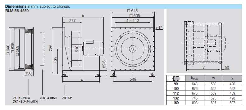 Габаритные размеры Nicotra RLM 56-4550-4D-21 Габаритные размеры Nicotra RLM 56-4550-4D-21